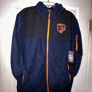 🐻🏈 Chicago Bears NFL Football Full Zip Fleece Hoodie 🏈🐻